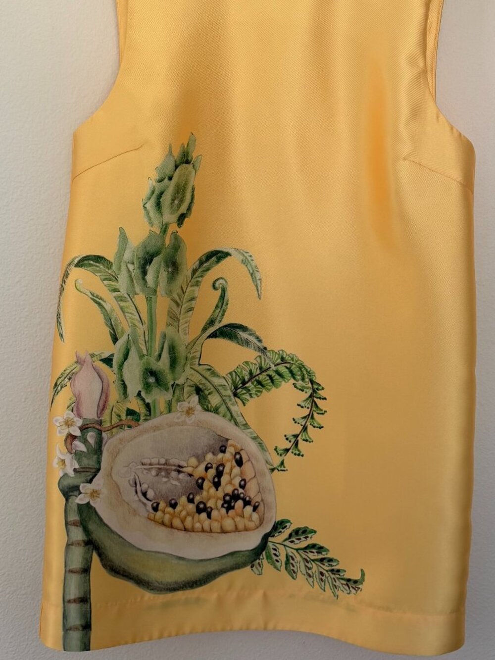 Alemais yellow mini shift dress